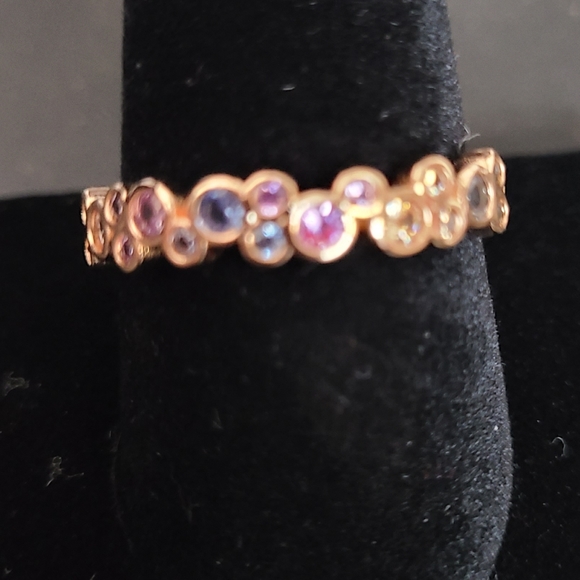 NWOT- Girl Boss Unicorn- Multicolored CZ on Rose Gold Plating - Picture 2 of 2